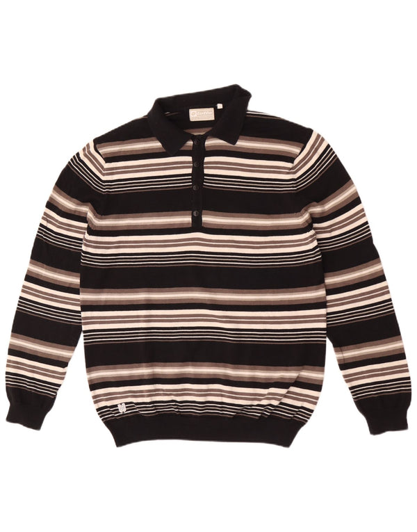 Maglione maglione da donna con collo alto Lotto UK 14 Grandi righe multicolori