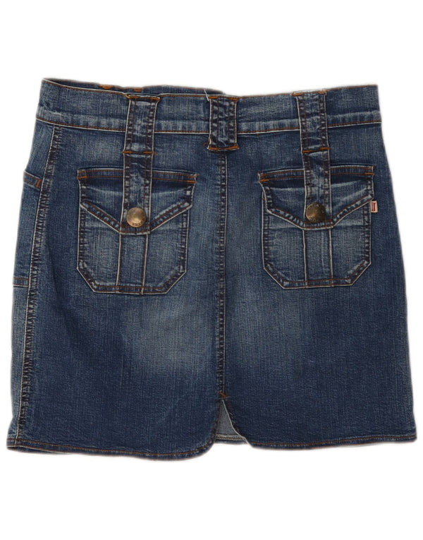 Mini gonna di jeans da donna Carrera W30 blu medio