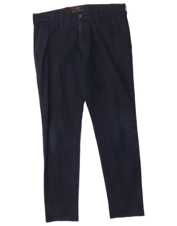 Pantaloni chino skinny da uomo Marks & Spencer W32 L29 cotone blu navy