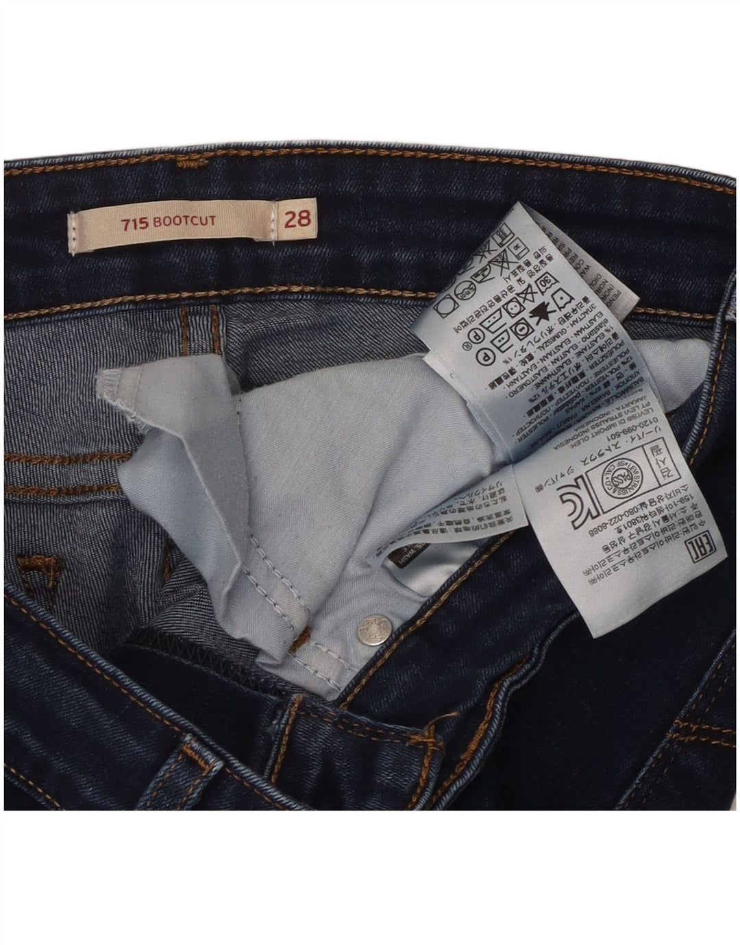 Jeans Levi's 715 Bootcut da donna W28 L27 in cotone blu