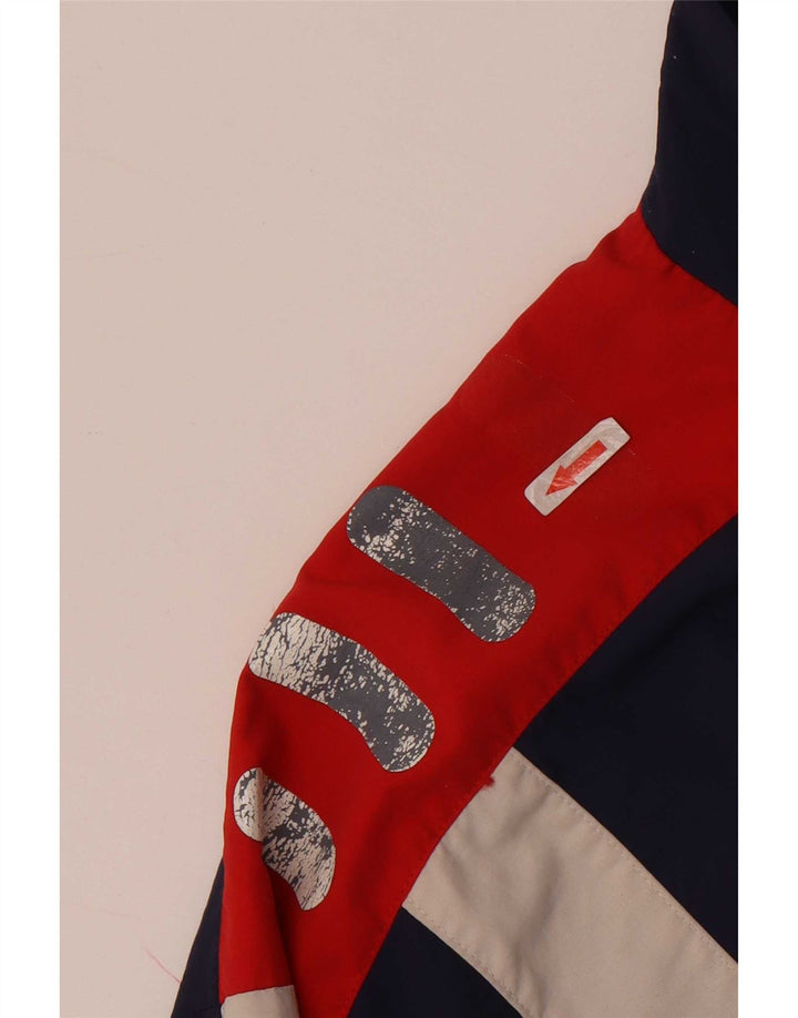Giacca da ginnastica grafica da uomo Fila 2XL Poliestere color block blu navy