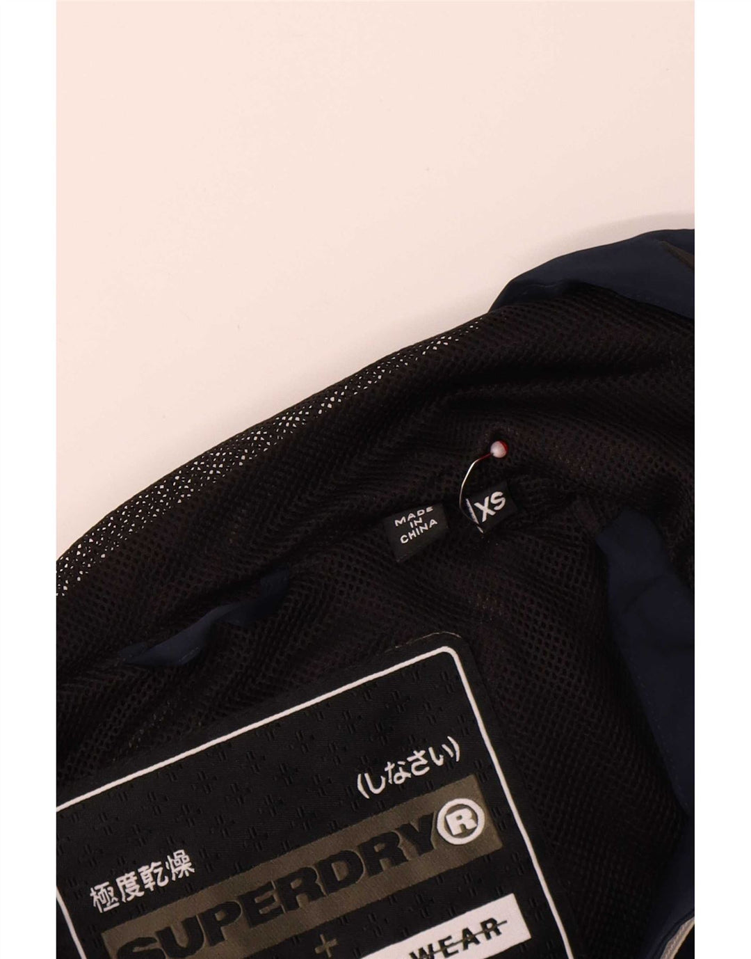 Giacca antipioggia da uomo con cappuccio Superdry UK 34 XS poliestere color block blu navy