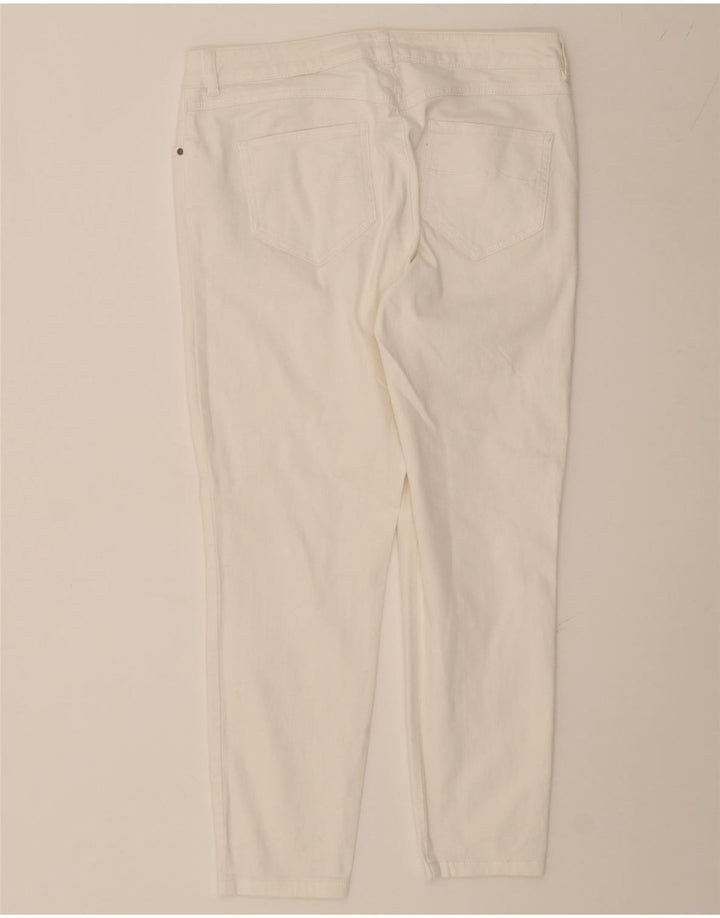 MONSOON Womens Slim Jeans UK 14 Large W32 L26 White Cotton Vintage Monsoon and Second-Hand Monsoon from Messina Hembry 