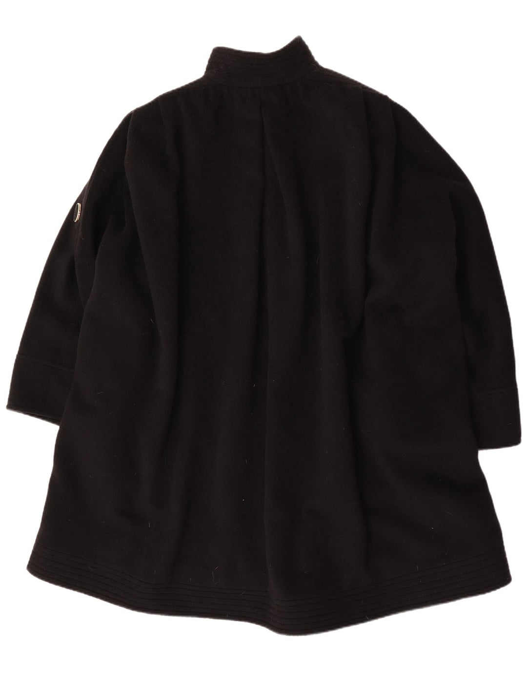 Cappotto oversize da donna vintage UK 18 XL in lana di alpaca nera