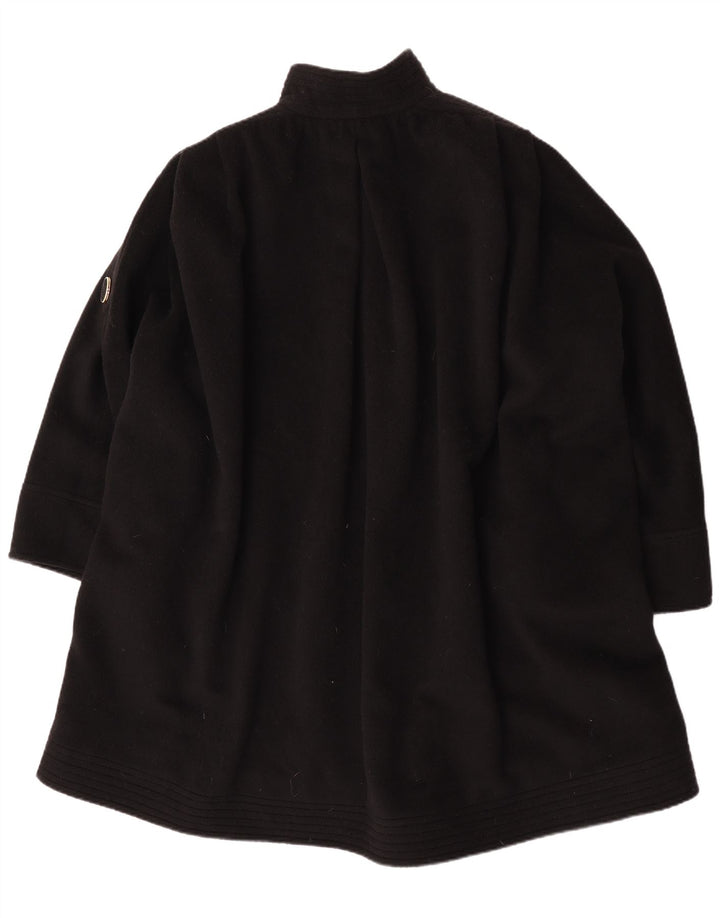 Cappotto oversize da donna vintage UK 18 XL in lana di alpaca nera