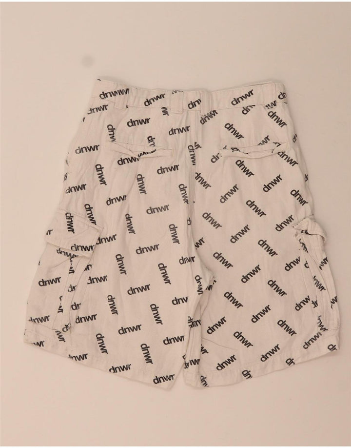 Pantaloncini cargo grafici da uomo Zara EU 38 piccoli W30 bianchi
