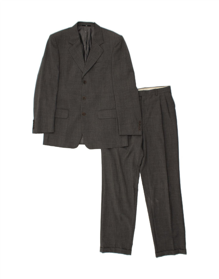 VALENTINO Set da uomo 3 bottoni 2 pezzi IT 48 medio W38 L32 Lana vergine grigia