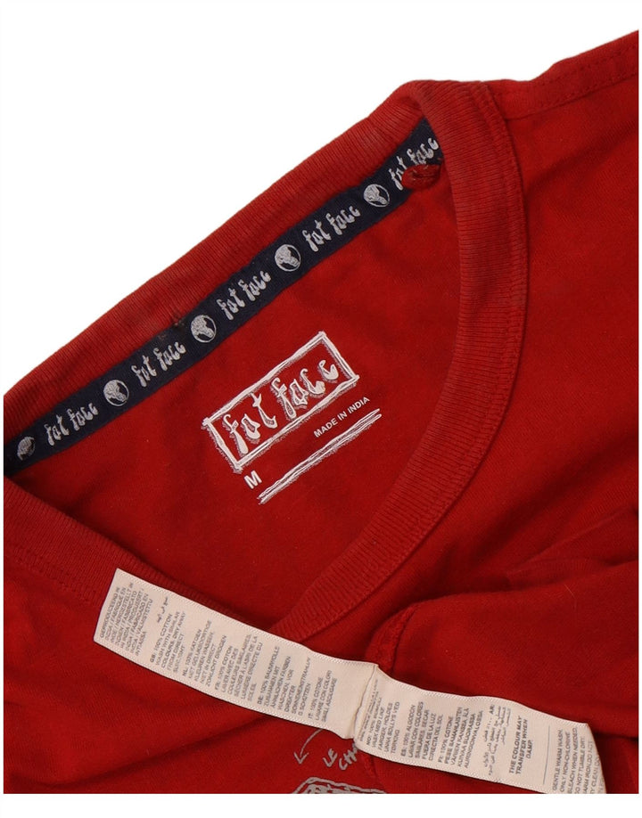 T-shirt grafica da uomo Fat Face Top in cotone rosso medio
