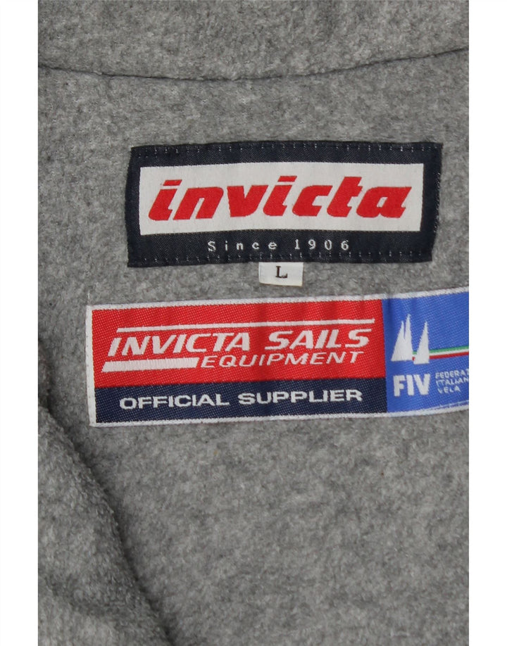 INVICTA Mens Hooded Windbreaker Jacket UK 40 Large Blue Vintage Invicta and Second-Hand Invicta from Messina Hembry 