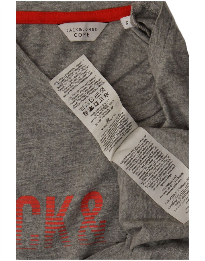 Jack & Jones T-shirt grafica Core da uomo in cotone grigio medio