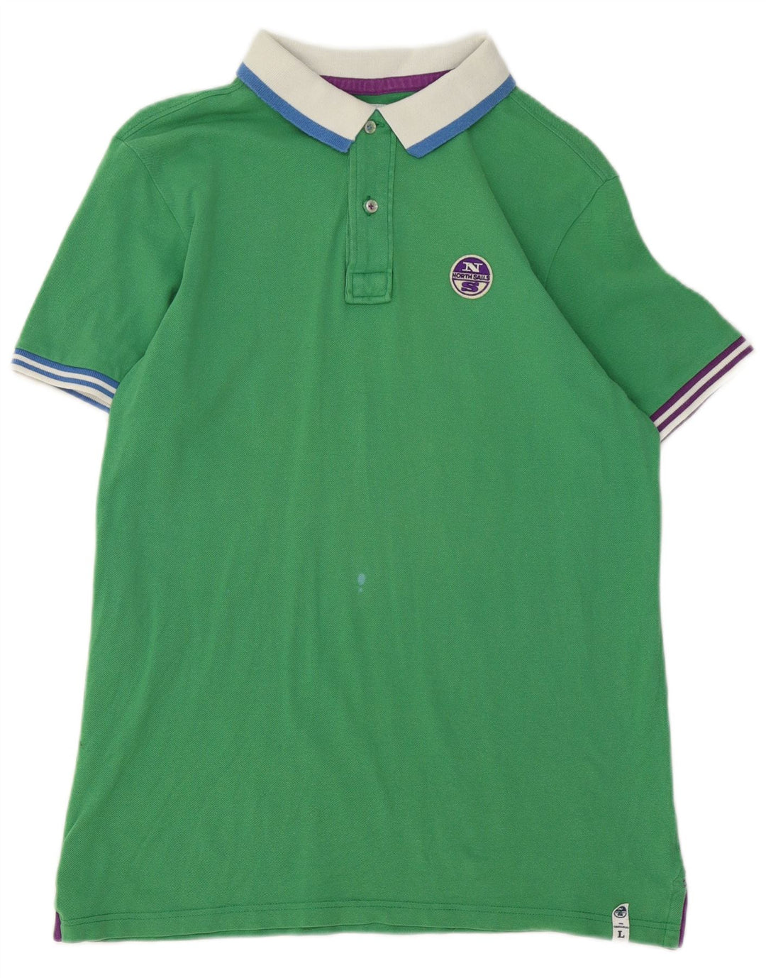 Polo da rugby da uomo North Sails a righe grandi verdi