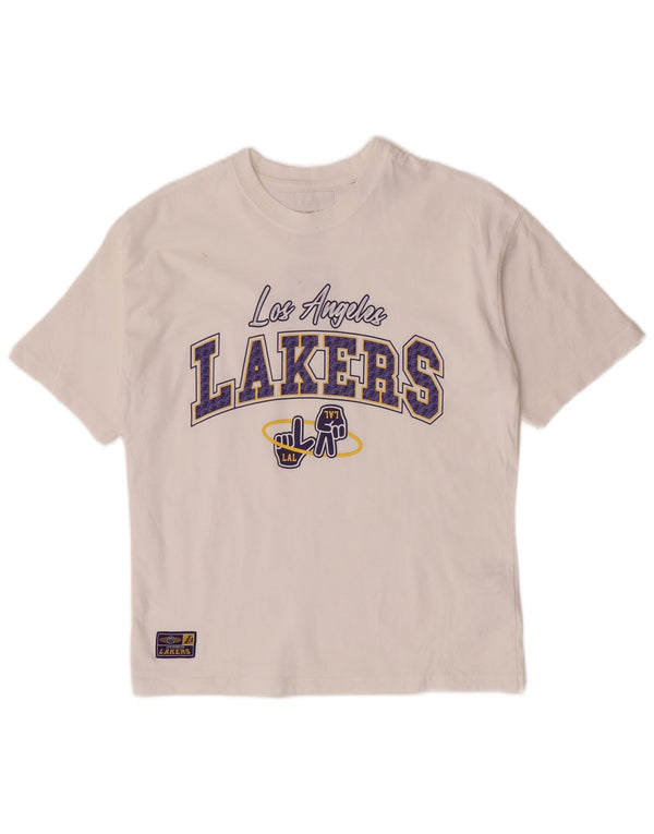 T-shirt grafica Zara per ragazzi dei Los Angeles Lakers, 11-12 anni, in cotone bianco
