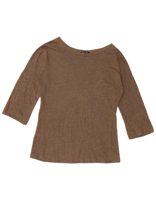 Maglia da donna Massimo Dutti manica 3/4 UK 10 Small Khaki