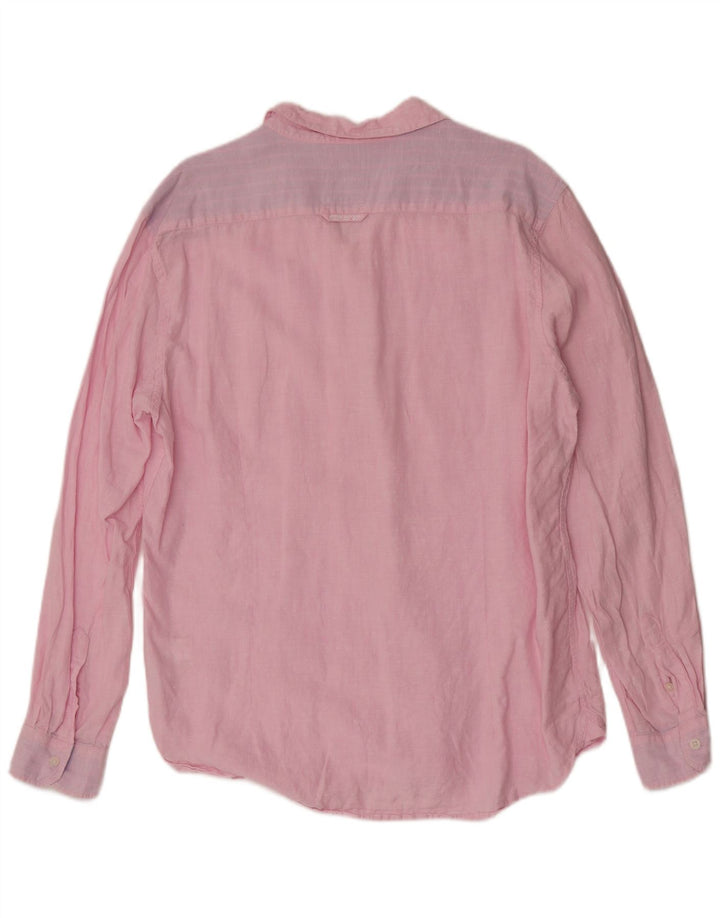 Crew Clothing Camicia da uomo XL Lino rosa