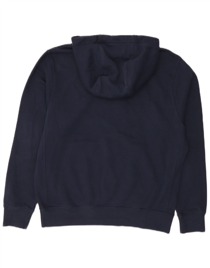 Felpa con cappuccio da uomo Nike, cotone medio blu navy