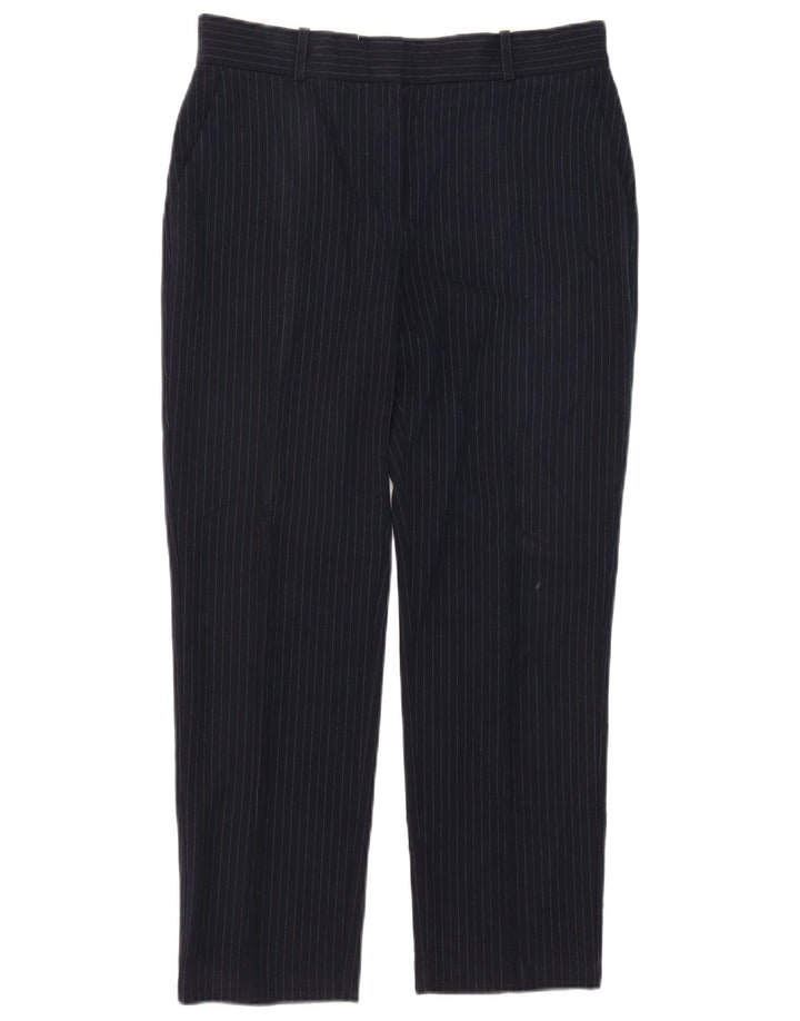 Pantaloni da abito da donna Marks & Spencer UK 12 Medium W32 L27 Blu Navy