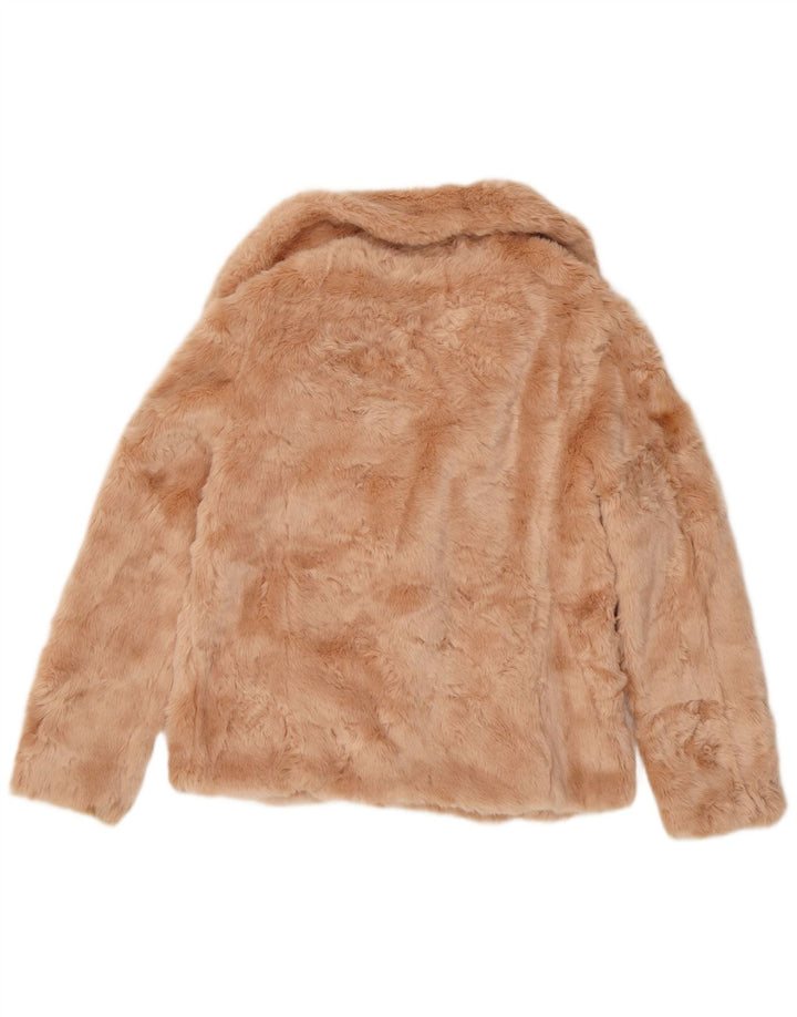 Giacca da donna in pelliccia sintetica Oasis UK 14 Acrilico rosa medio