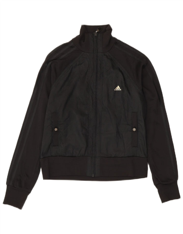 Giacca da tuta da donna Adidas UK 14 Medium Nero Poliammide