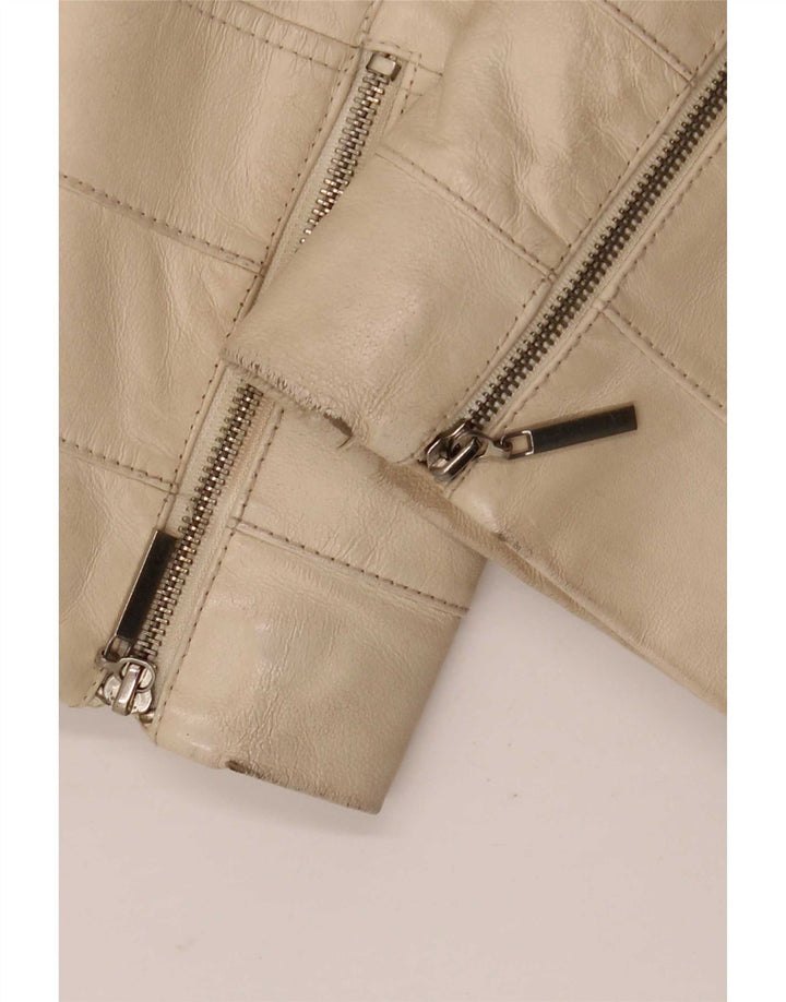 Giacca In Pelle Donna Conbipel IT 42 Beige Medio