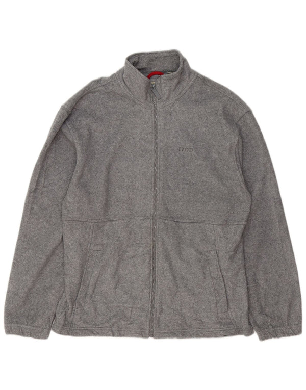 Giacca in pile da uomo Izod UK 38 Poliestere grigio medio