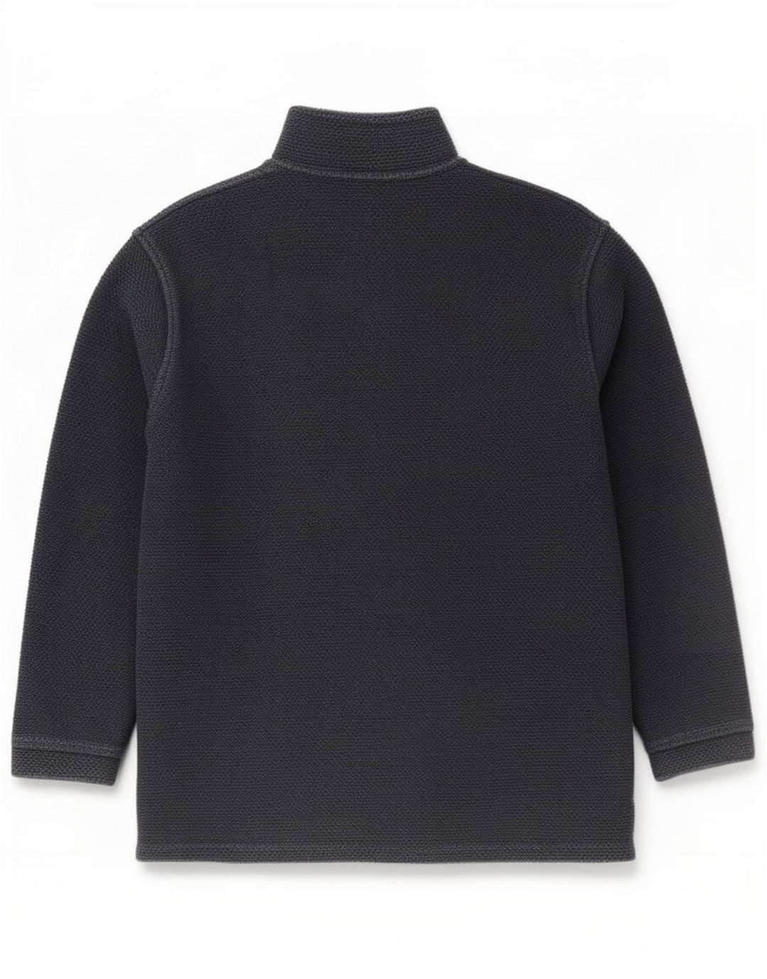 Felpa da uomo con collo con zip Weird Fish, maglione grande, in cotone blu navy