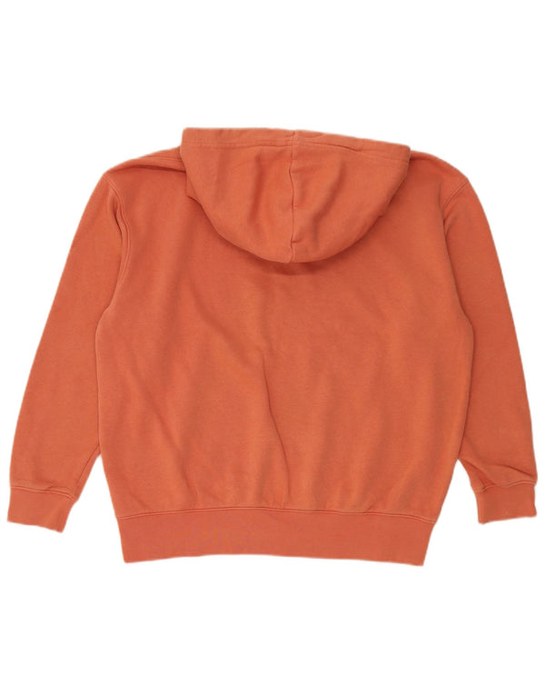Felpa con cappuccio oversize da donna Nike UK 6 XS arancione cotone