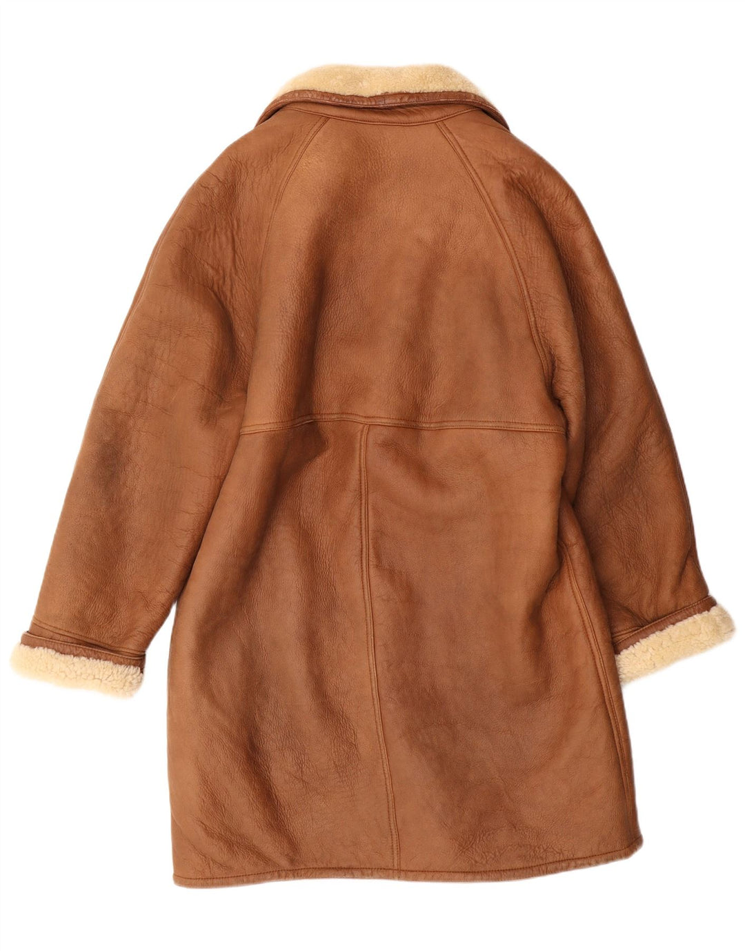 Giubbotto vintage in shearling da uomo UK 38 Classico in pelle marrone medio