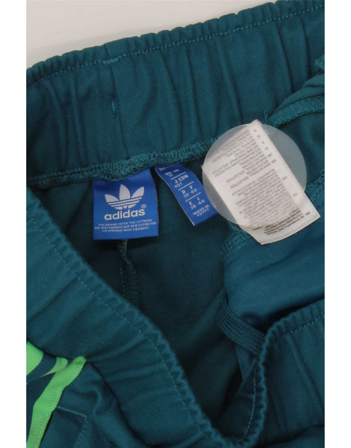 Pantaloni della tuta da donna Adidas UK 12 cotone blu medio