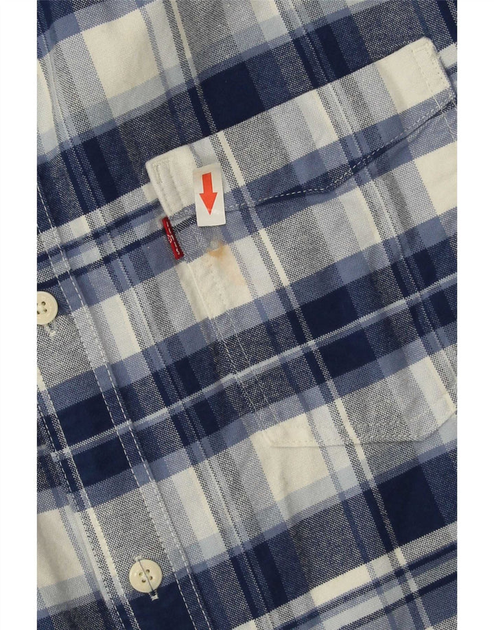 Camicia Levi's da uomo in flanella standard XL in cotone a quadri blu