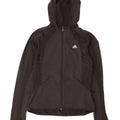 Maglione con cappuccio e zip da donna Adidas UK 12 poliestere nero medio