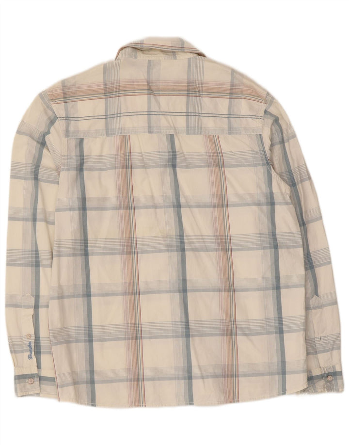 Camicia da uomo Wrangler in cotone a quadri bianco medio