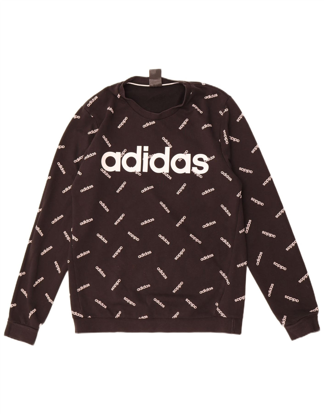 Felpa grafica da uomo Adidas Felpa media in cotone nero