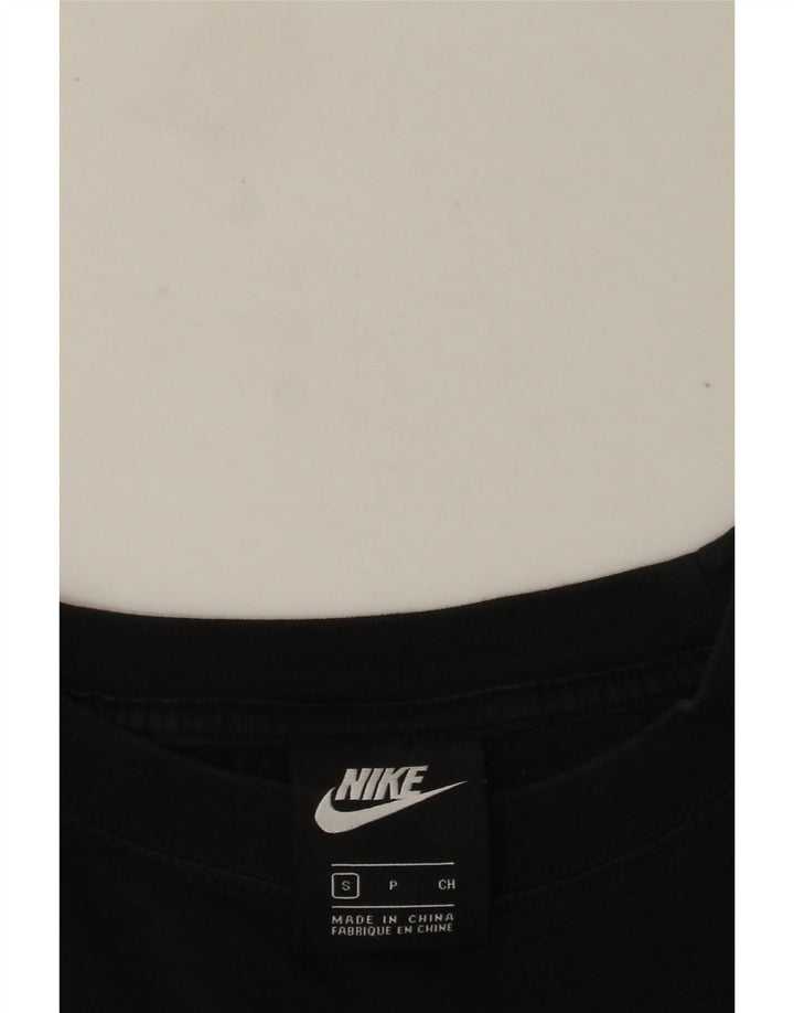 T-shirt corta oversize da donna Nike UK 10 piccola nera
