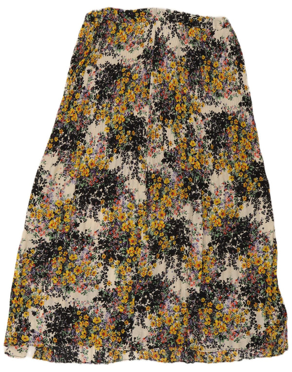 Gonna svasata da donna Topshop UK 12 media W30 floreale multicolore