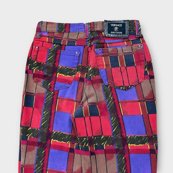 Pantaloni vintage con fantasia jeans Versace - vita 27 pollici