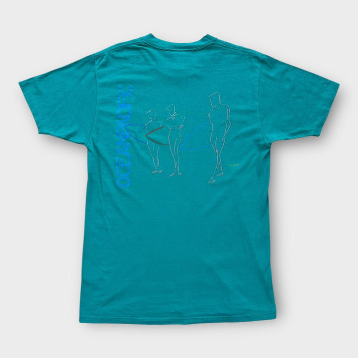 T-shirt grafica vintage dell'oceano Pacifico - grande