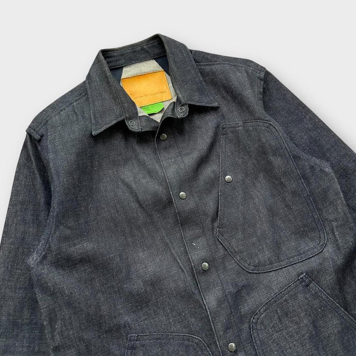 Giacca chore in denim grezzo G-star - media (vestita come una piccola)