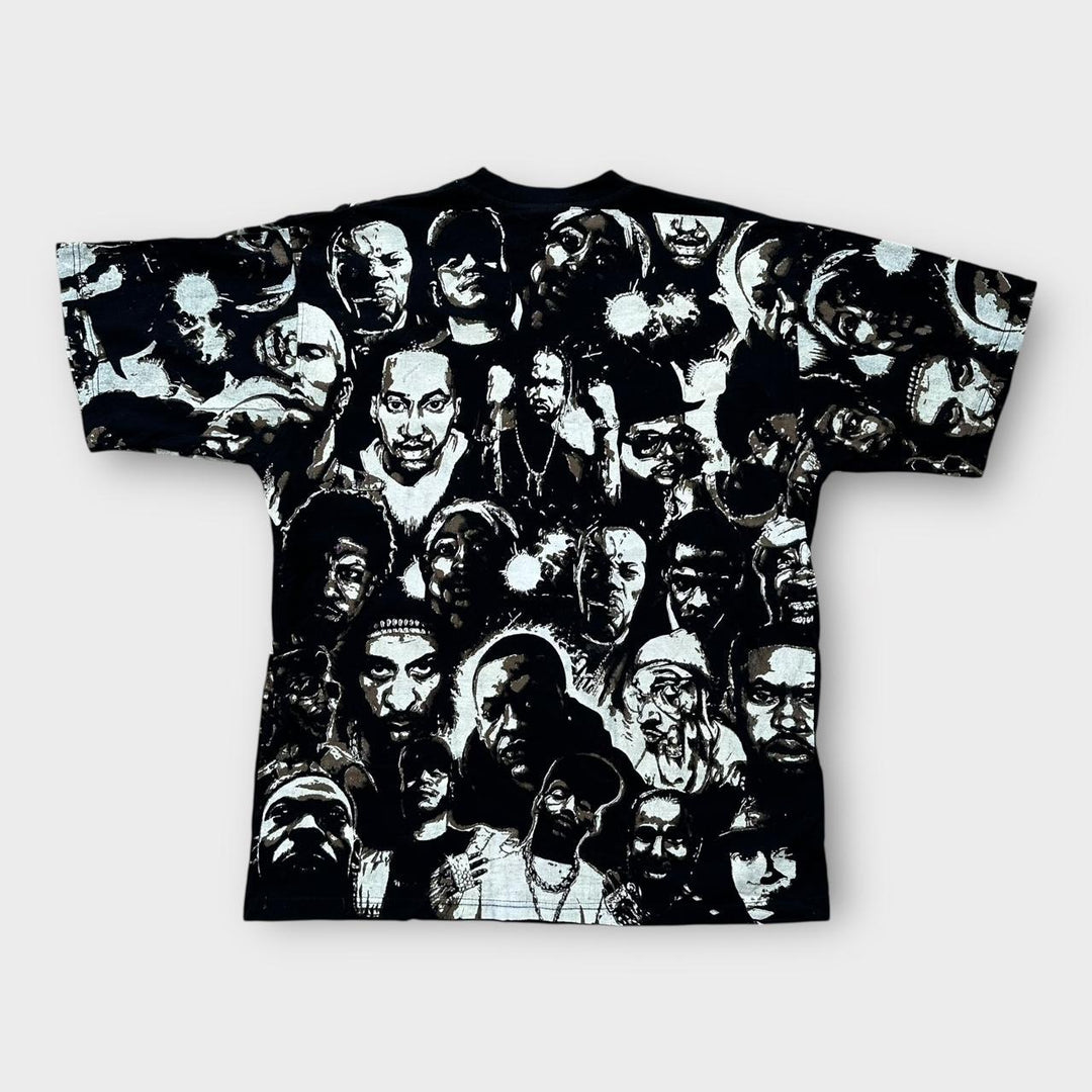 Il tempo è denaro T-shirt rap con stampa hip-hop su tutta la superficie - XL