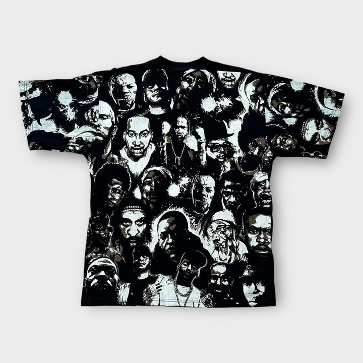 Il tempo è denaro T-shirt rap con stampa hip-hop su tutta la superficie - XL