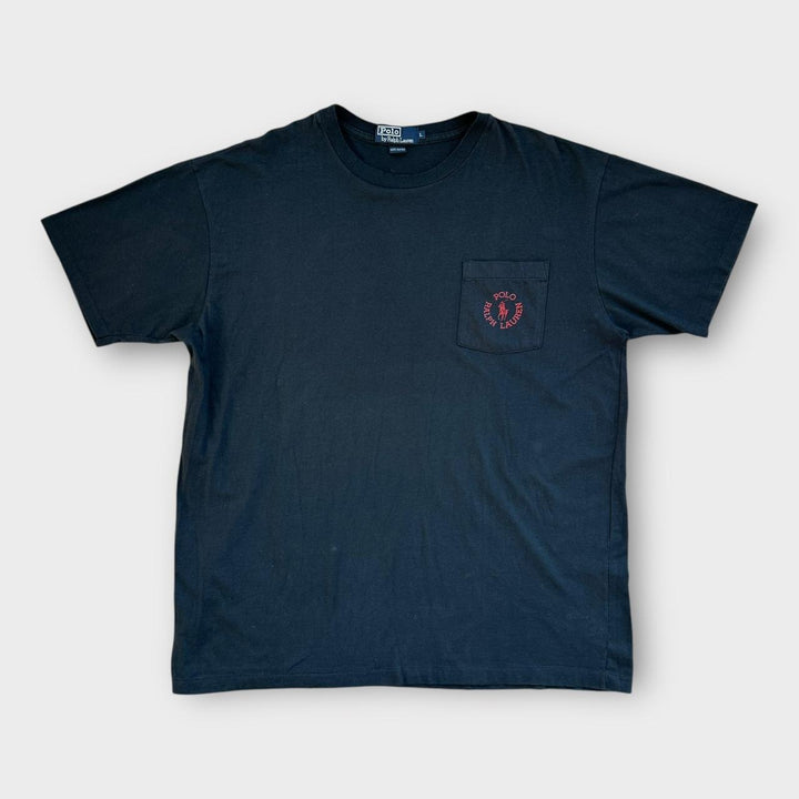 T-shirt vintage con taschino Ralph Lauren - grande