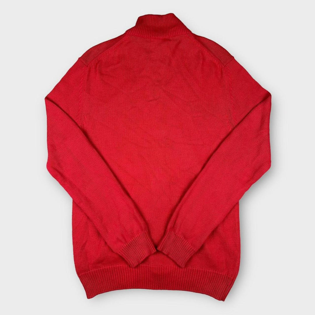 Maglione lavorato a maglia con zip vintage Thomas Burberry - XL