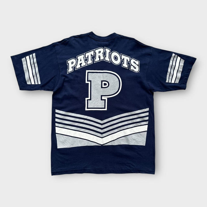 T-shirt a punto singolo dei Patriots vintage - XL