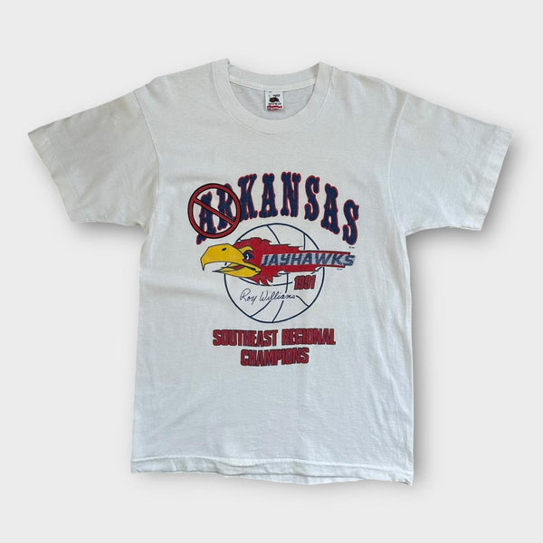 T-shirt grafica vintage da basket del Kansas - grande