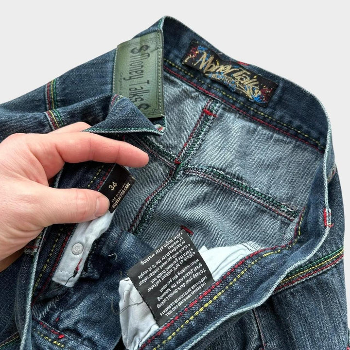 Jeans larghi hip-hop Rasta - 34 vita