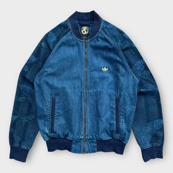 Giubbotto bomber in denim vintage Adidas - medio