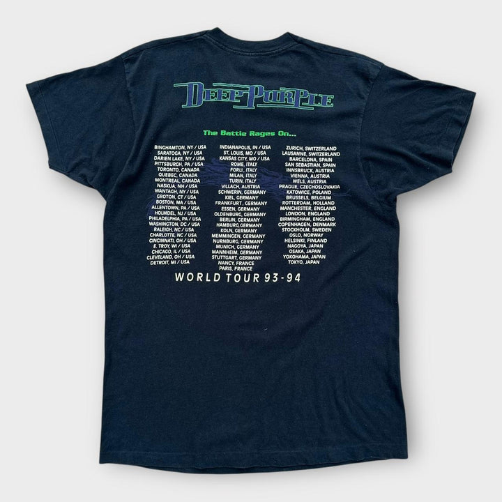 T-shirt con fascia Deep Purple vintage del 1993 - grande