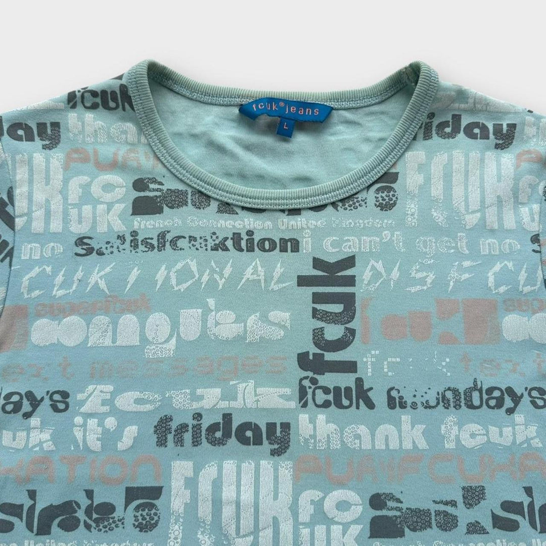 T-shirt vintage Y2K FCUK: taglia grande da donna