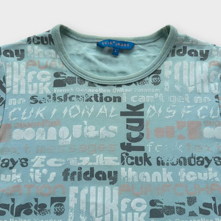 T-shirt vintage Y2K FCUK: taglia grande da donna