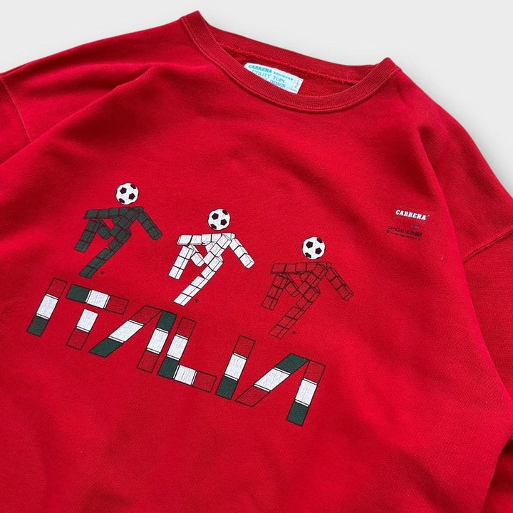 Felpa vintage Italia 90 carrera - grande (squadrata)