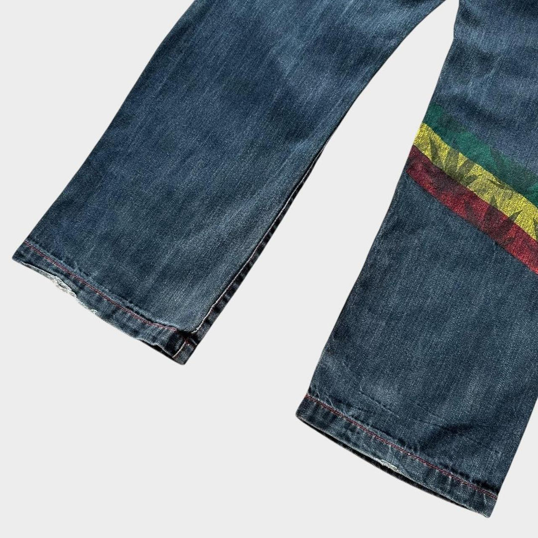 Jeans larghi hip-hop Rasta - 34 vita